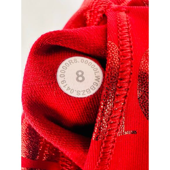 Lululemon Size 8 Wunder Under Crop High-Rise Red Manifesto Luxtreme Tights 20 YR - Picture 5 of 9